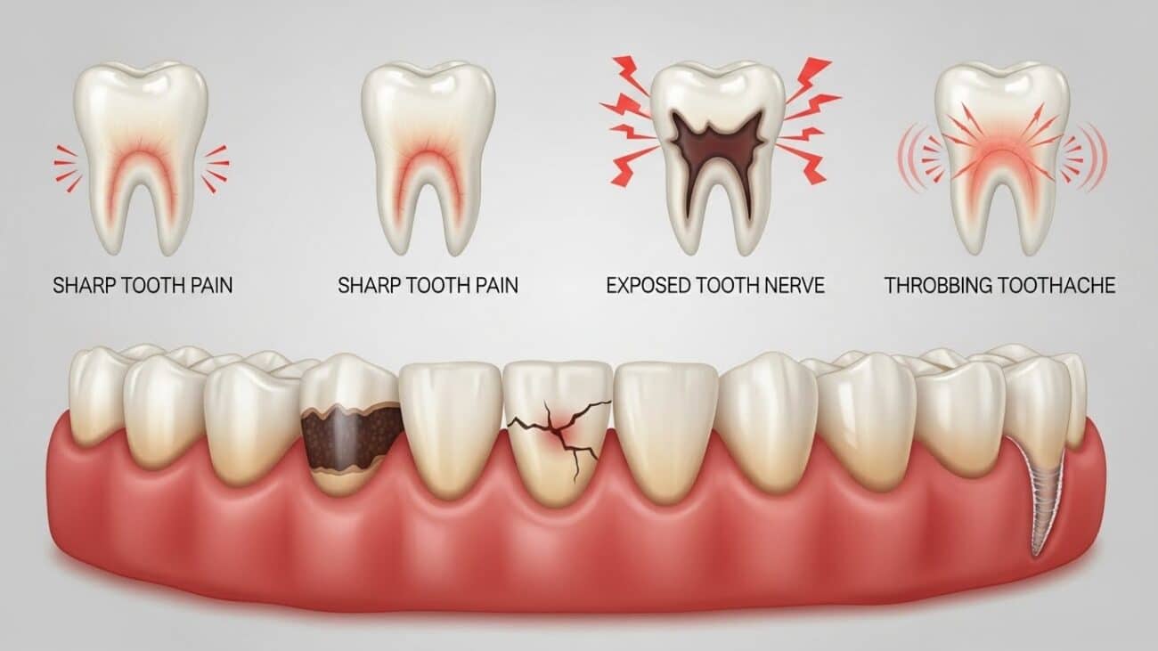 انواع الام الاسنان-مركز جوان الطبي